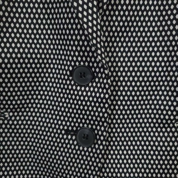 Worthington Women's Blazer Size 8 Black & White Diamond 2 Button Lined Jacket - Picture 11 of 14